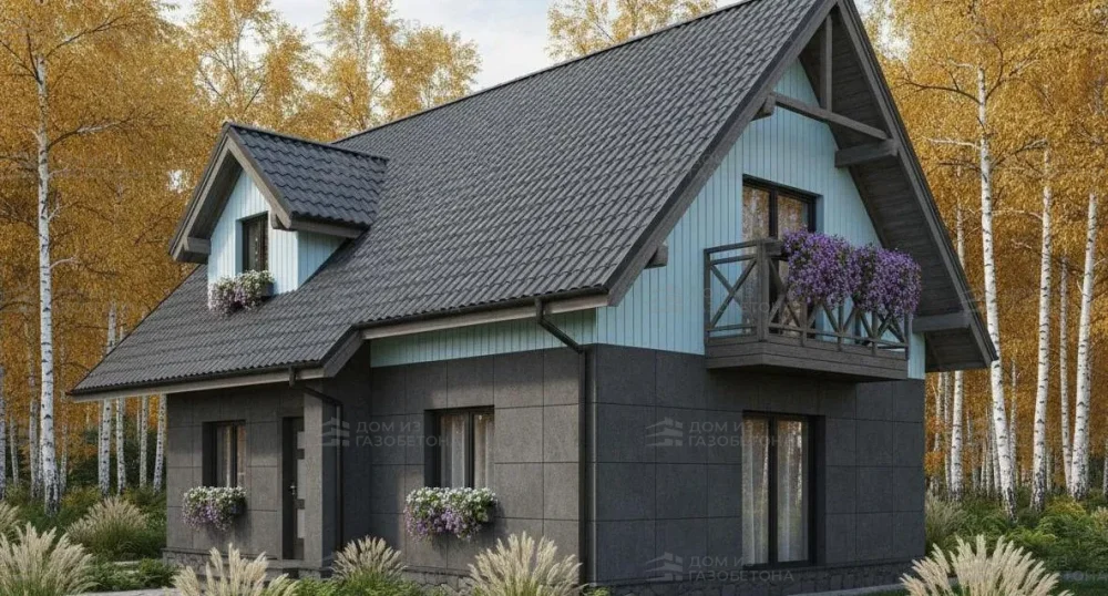 Проект Двухэтажный дом 10 на 9, 102 м2