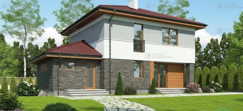 Проект Двухэтажный дом 13 на 9, 143 м2