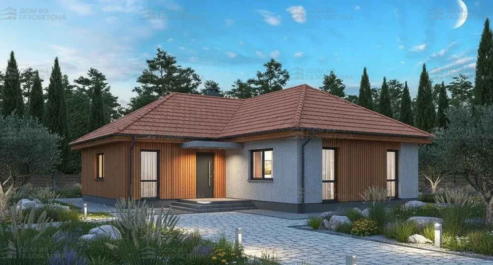 Проект Одноэтажный дом 13 на 14, 119 м2