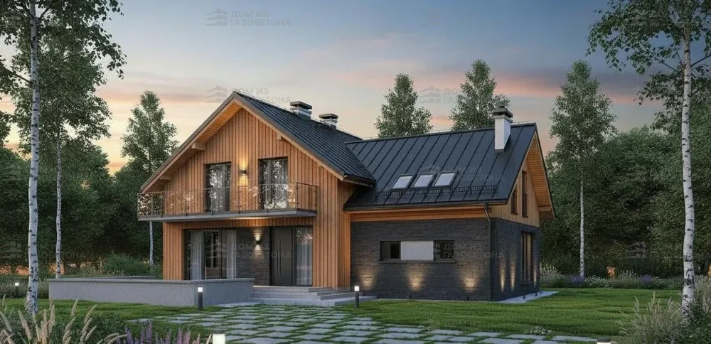 Проект Двухэтажный дом 16 на 11, 231 м2