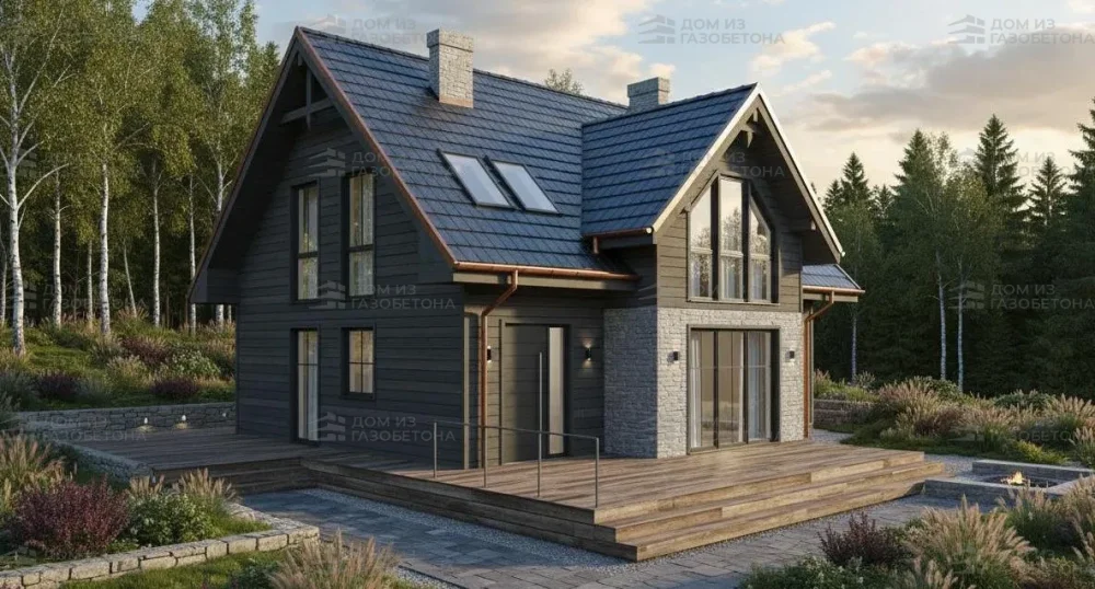 Проект Двухэтажный дом 10 на 11, 128 м2