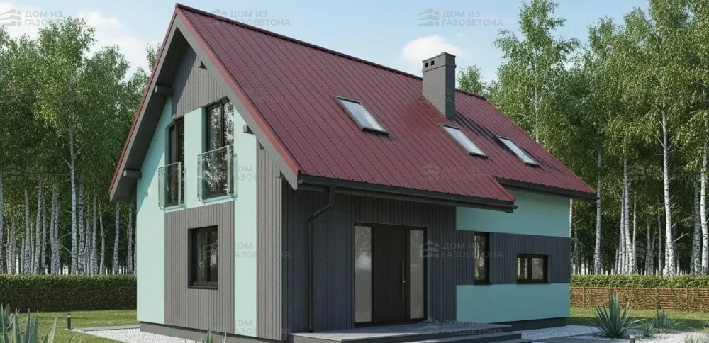 Проект Двухэтажный дом 12 на 9, 122 м2