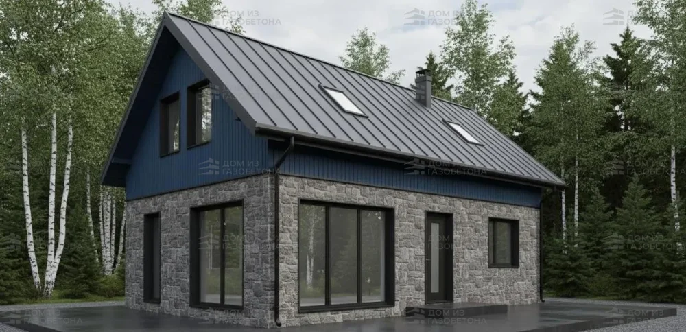 Проект Двухэтажный дом 11 на 8, 118 м2