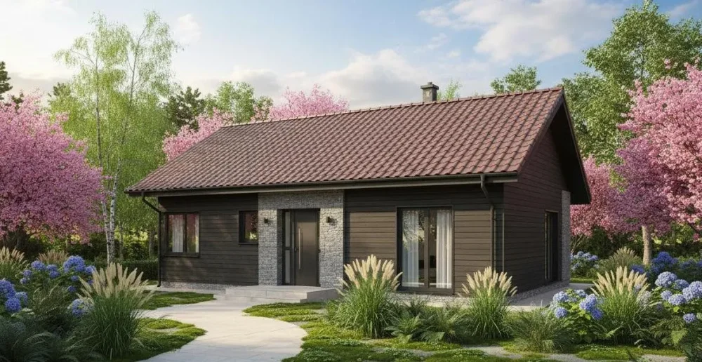 Проект Одноэтажный дом 13 на 13, 92 м2