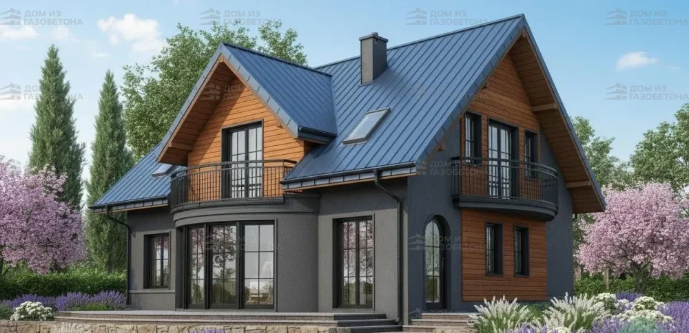 Проект Двухэтажный дом 13 на 11, 175 м2