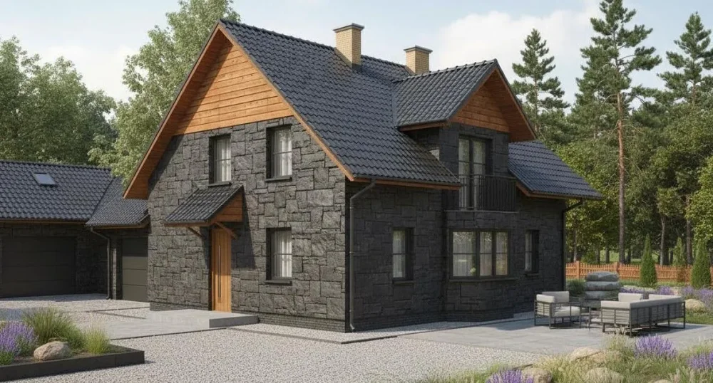 Проект Двухэтажный дом 14 на 14, 210 м2