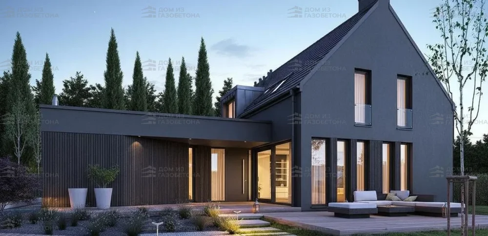 Проект Двухэтажный дом 16 на 16, 220 м2