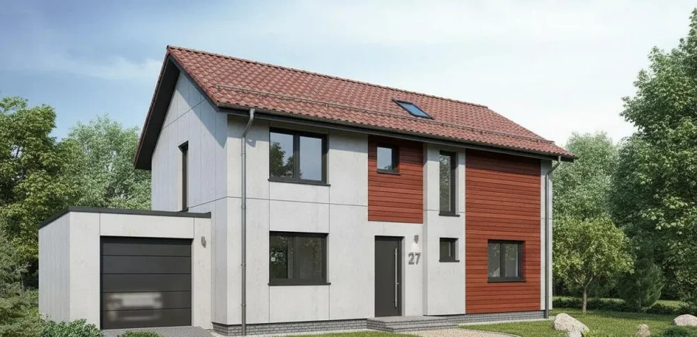 Проект Двухэтажный дом 13 на 8, 128 м2